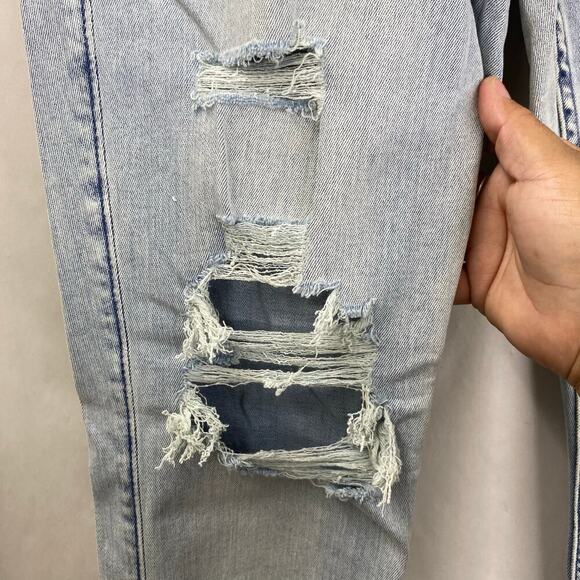 NWT Hollister Advanced Stretch Stacked Skinny Men’s Jeans 32x30 Light Blue Denim - Picture 11 of 12